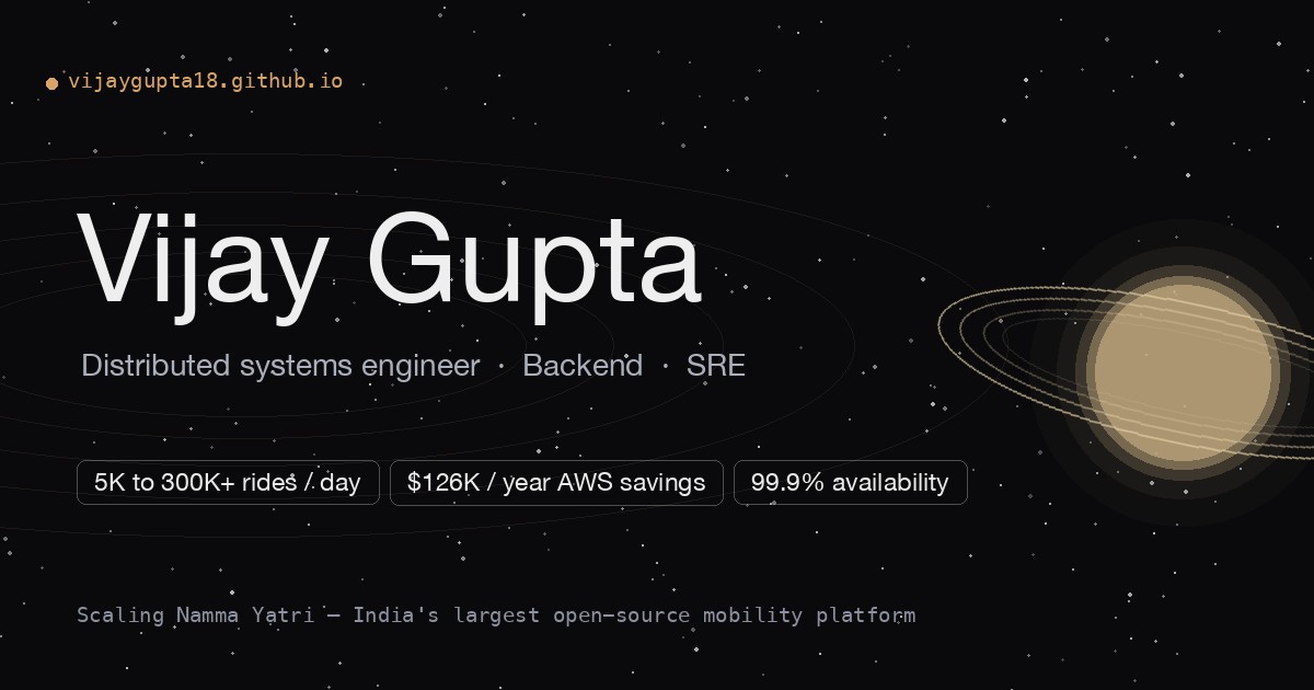 Vijay Gupta — Distributed Systems Engineer
